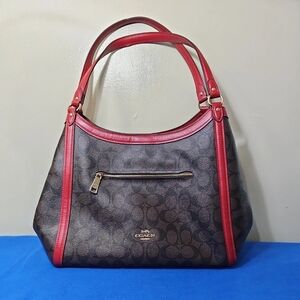 Coach Brown and Red Women's Bag